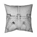 Fondo 20 x 20 in. Brooklyn Bridge Sketch-Double Sided Print Indoor Pillow FO2796995